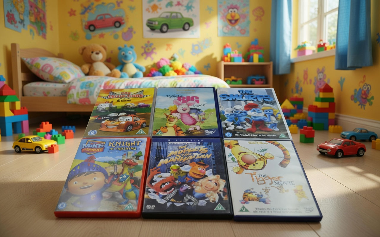 SIX CHILDREN'S DVD'S(PREVIOUSLY OWNED) GOOD CONDITION