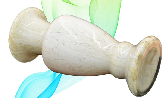 Tall Cream Art Glass Vase – Baluster Shape - TMD167207