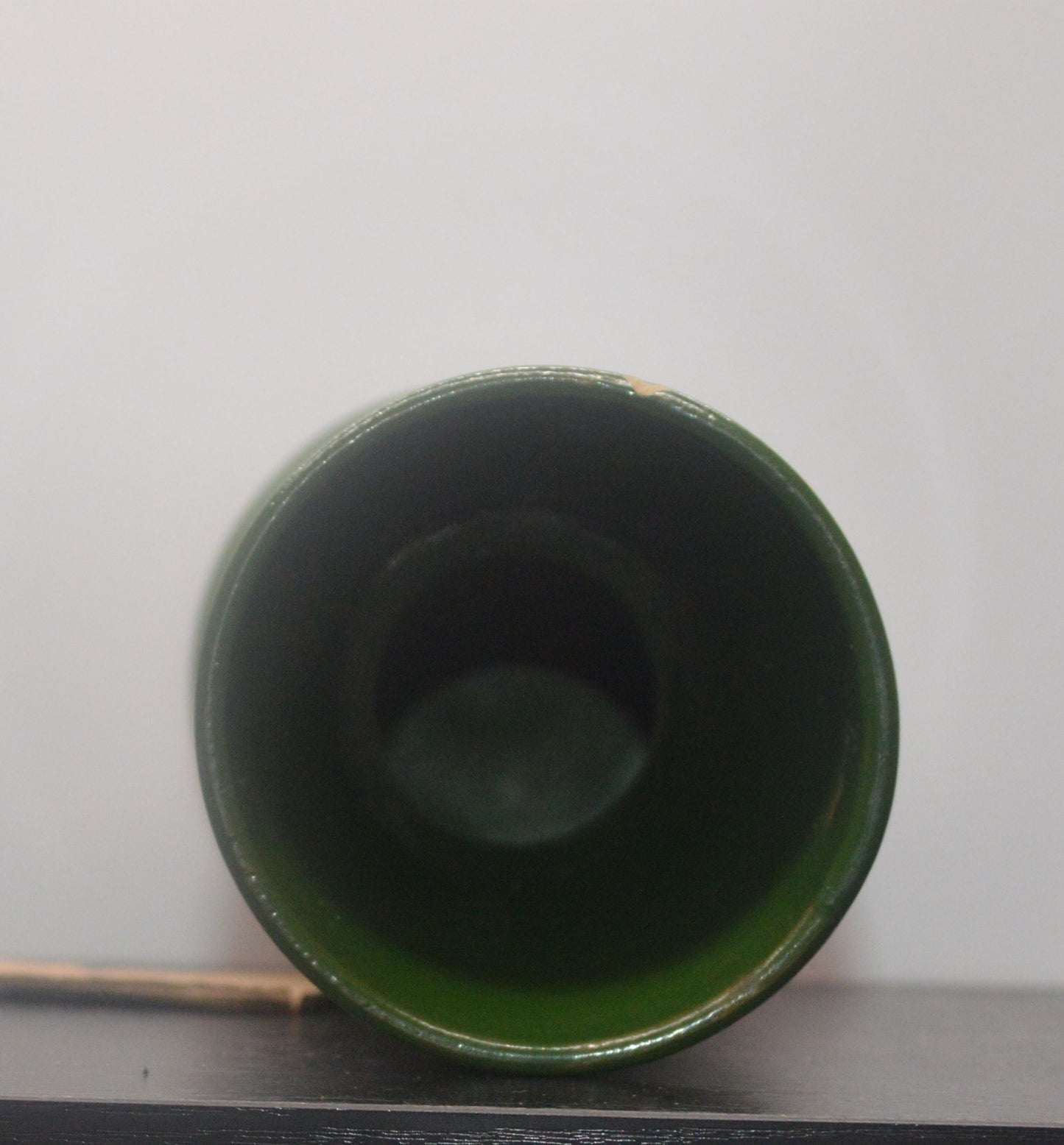 Base of Denby Bourne vase with 'Made in England' mark on unglazed ceramic.