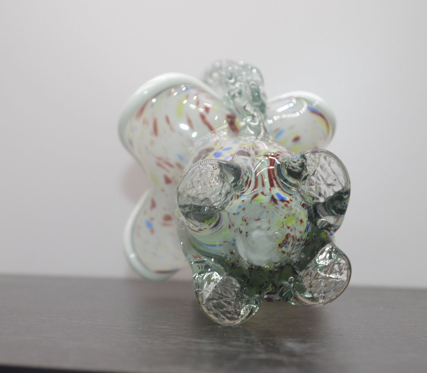 MULTICOLOURED ART GLASS BASKET