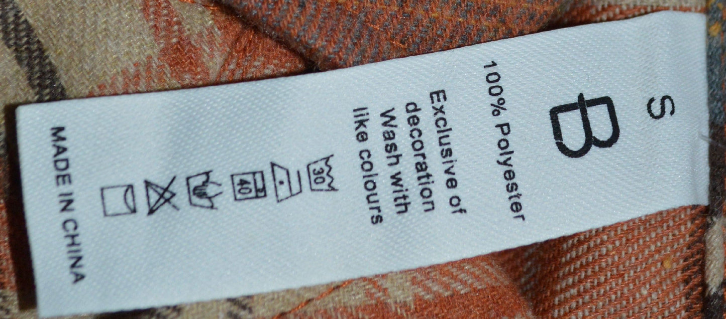 Blooming Jelly Ladies Checked Shirt - Orange, - TMD167207