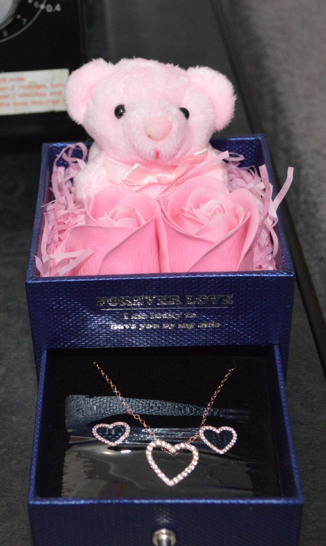 Ilyish Women's Gift Set: Bear, Roses & Necklace - TMD167207