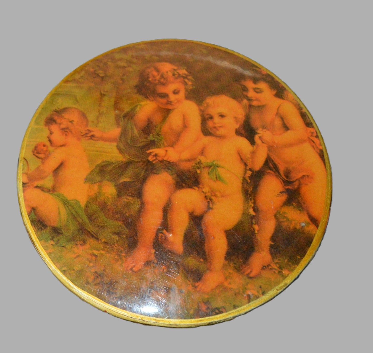 Vintage Cherub Trinket Pot with Lid - TMD167207