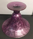 Purple Marbled Art Glass Bowl – Pedestal Vase