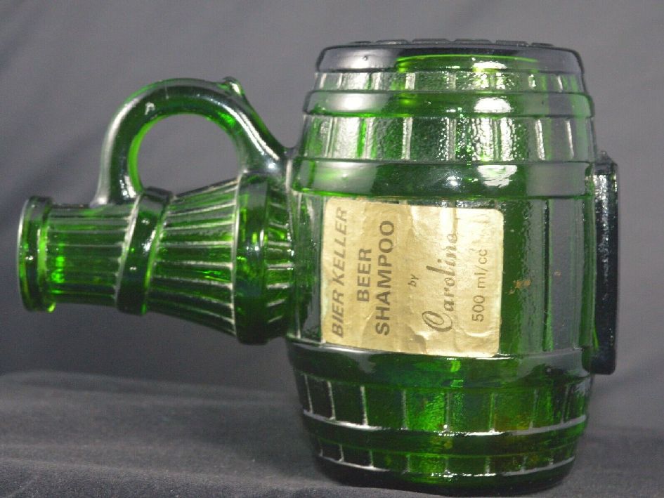 GLASS BOTTLE BIER KELLER GLASS SHAMPOO BOTTLE(PREVIOUSLY OWNED)GOOD CONDITION - TMD167207