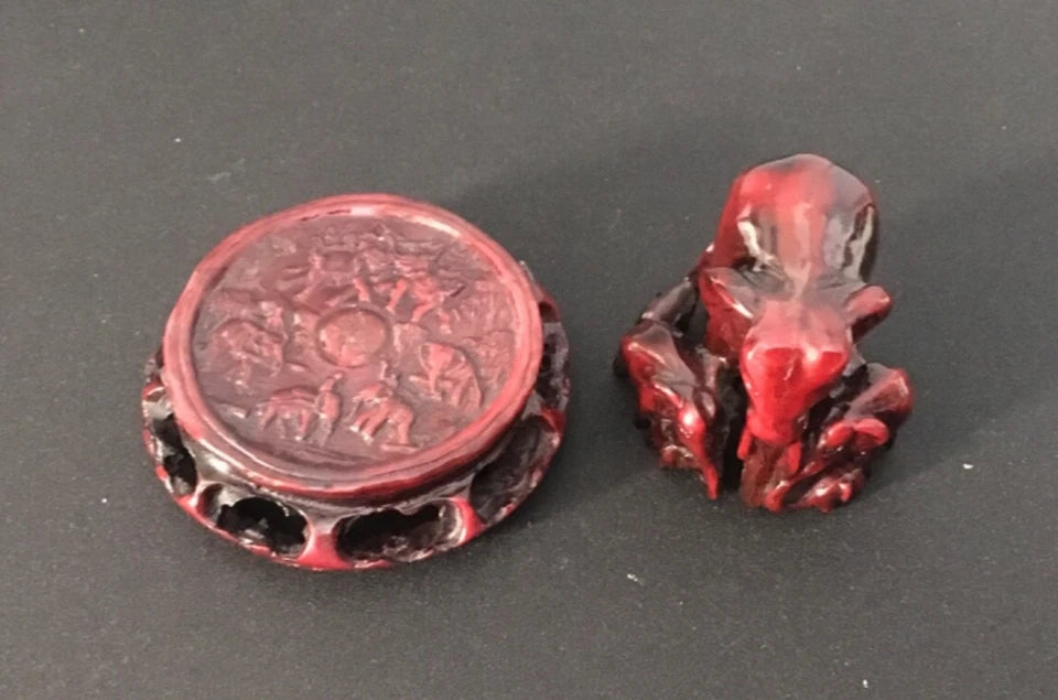 Unusual Decorative Dark Red Elephant Ornament