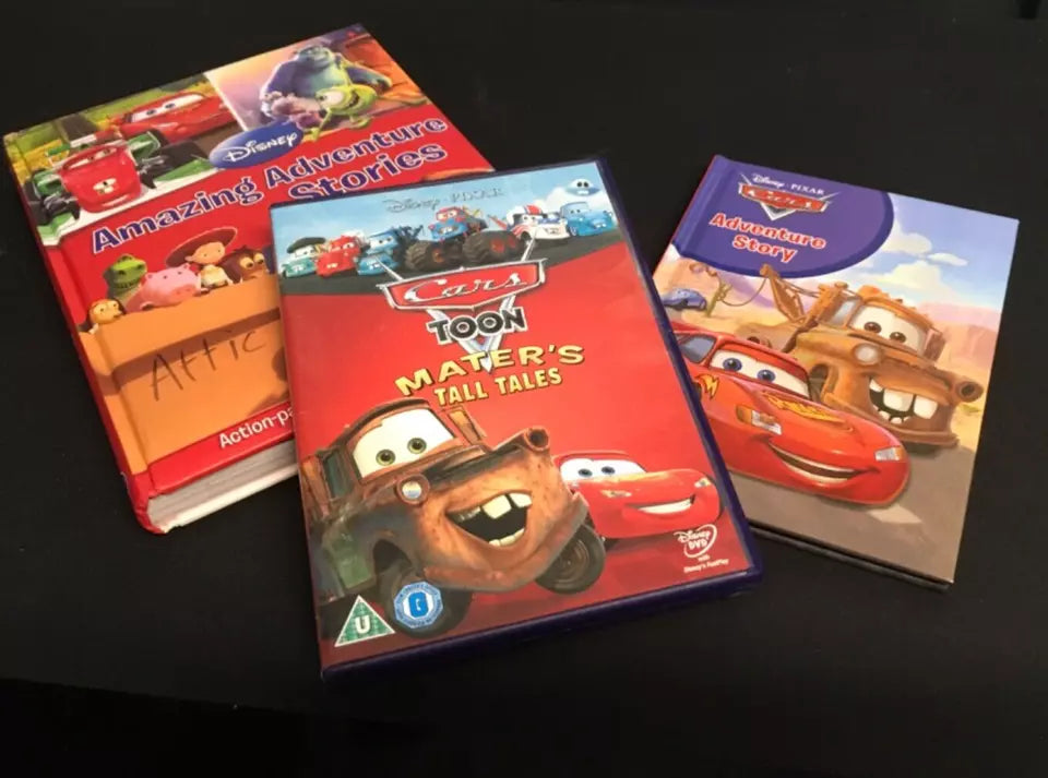 Disney Pixar Cars Toy Bundle - Track, Vehicles, & DVD - TMD167207