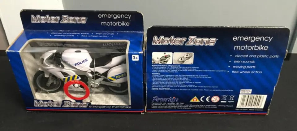 Toy Bundle: 2 Motorzone Motorbikes & 4 Build My World Police Blocks - TMD167207