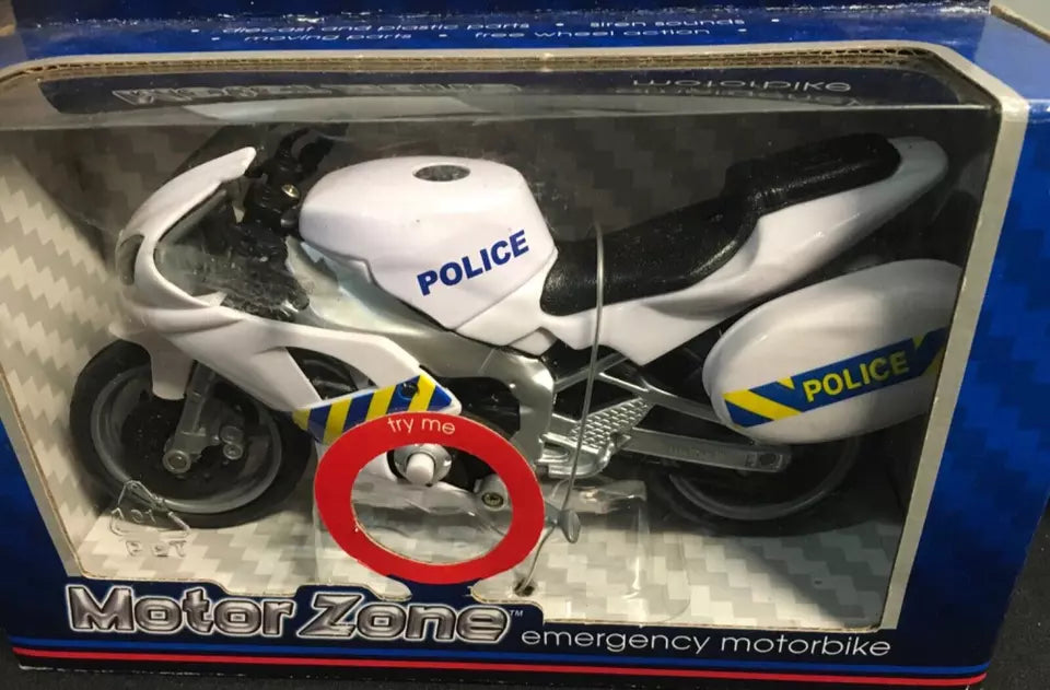 Toy Bundle: 2 Motorzone Motorbikes & 4 Build My World Police Blocks - TMD167207