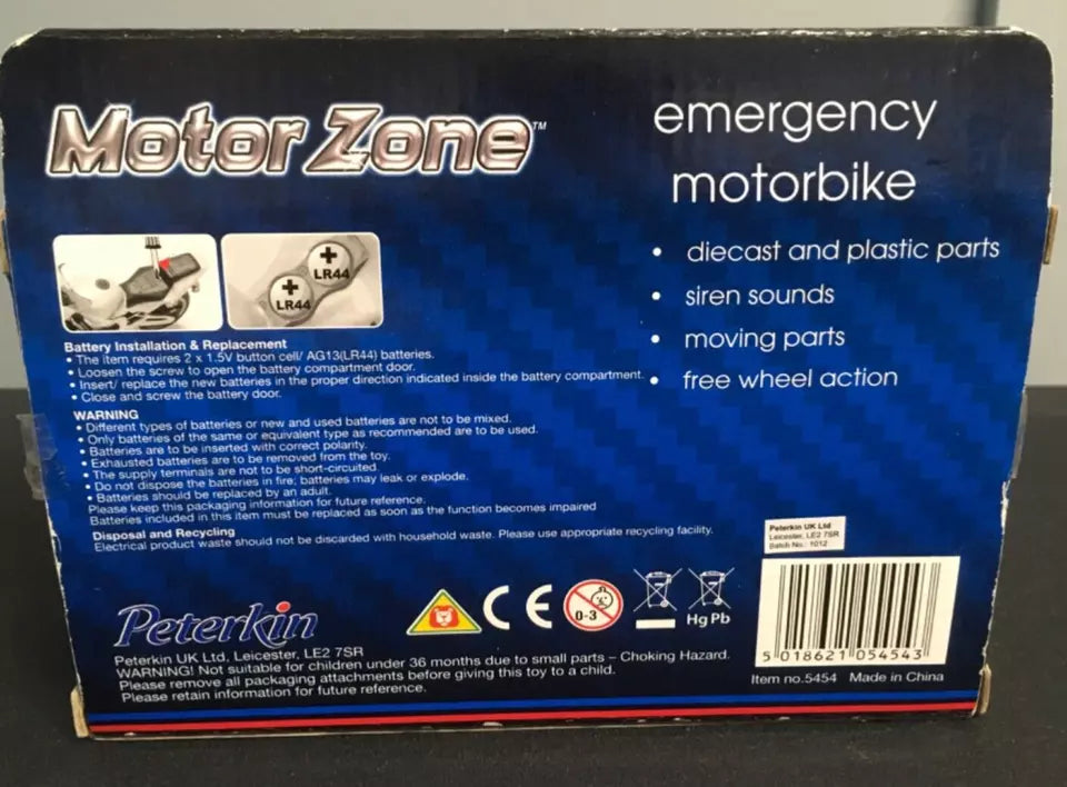 Toy Bundle: 2 Motorzone Motorbikes & 4 Build My World Police Blocks - TMD167207