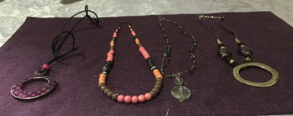 Jewellery Bundle of 8 – Handpicked Pink & Purple Beaded Necklaces