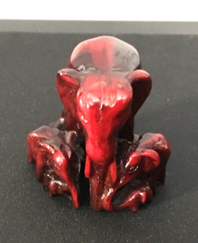Unusual Decorative Dark Red Elephant Ornament
