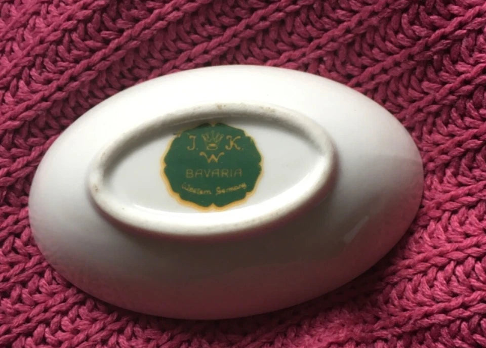 Vintage JWK Bavaria Fragonard Trinket Dish – Courting Couple Scene