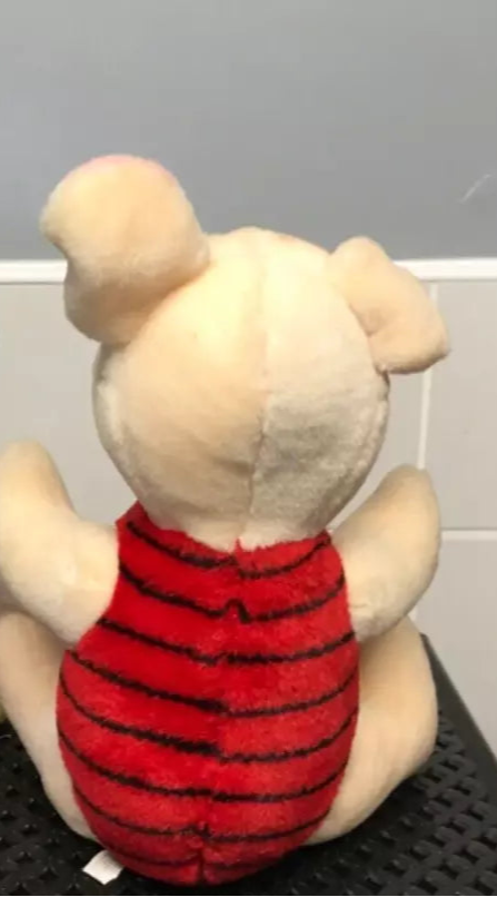 SMALL CUTE PIGLET IN A STRIPEY OUTFIT SOFT TOY