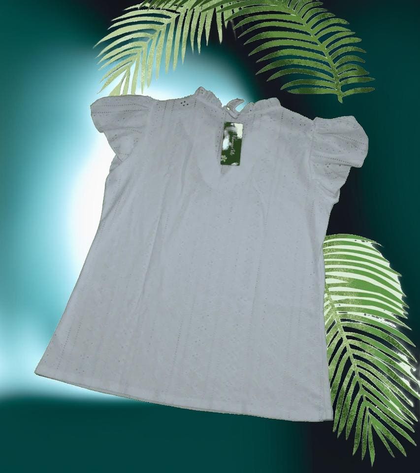 Blooming Jelly Women's Short Sleeve Top - White, - TMD167207