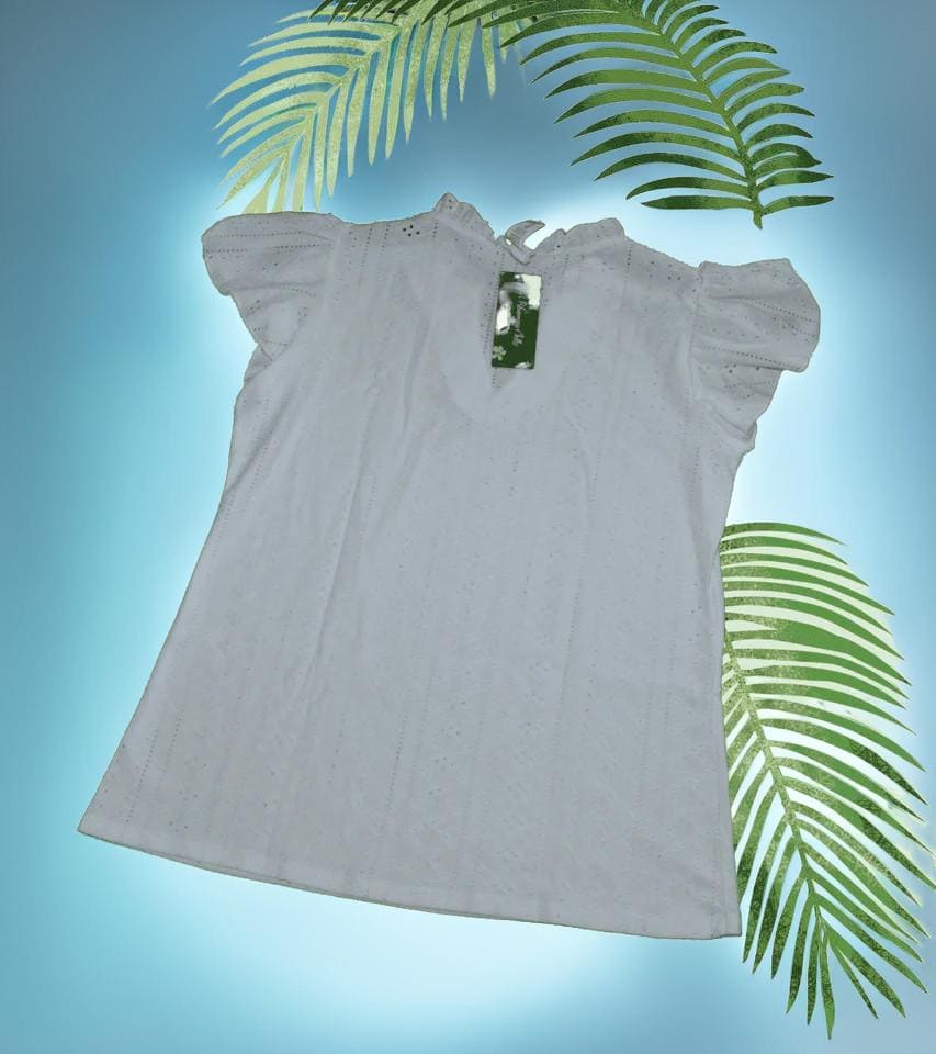 Blooming Jelly Women's Short Sleeve Top - White, - TMD167207