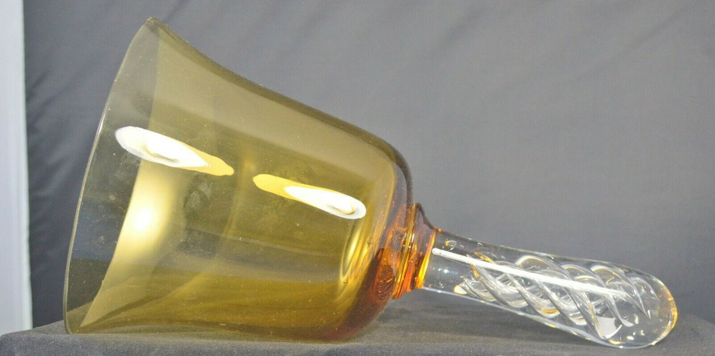 AMBER GLASS BELL(PREVIOUSLY OWNED NO CLANGER) GOOD CONDITION - TMD167207