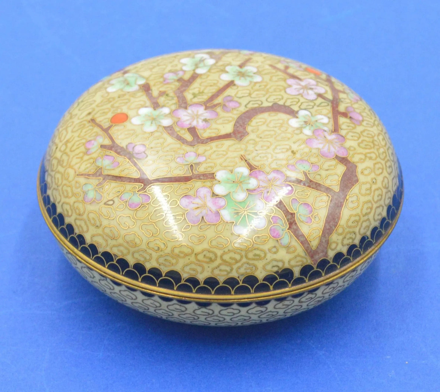 CLOISONNÉ ENAMELLED TRINKET POT(PREVIOUSLY OWNED) VERY GOOD CONDITION - TMD167207