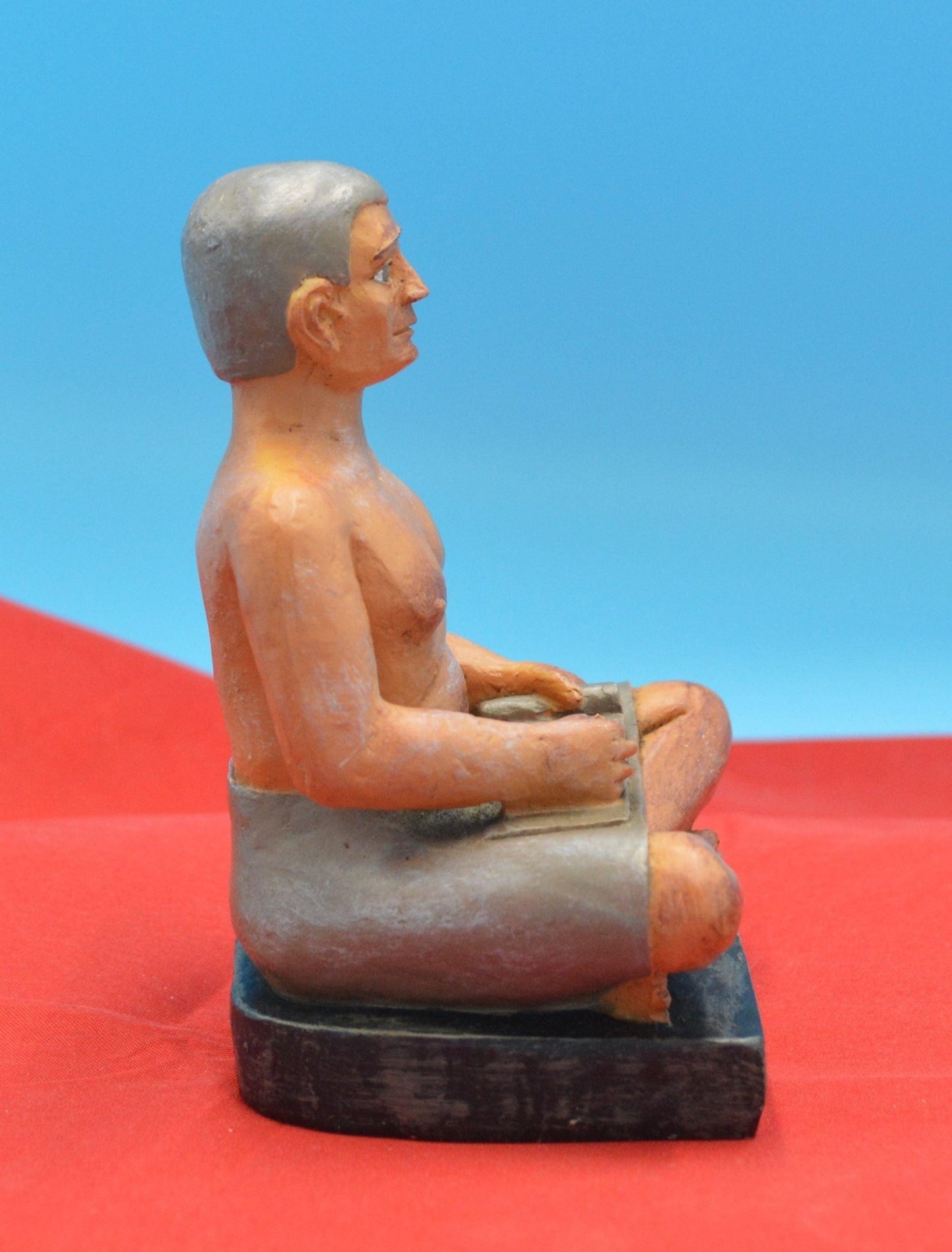 DECORATIVE FIGURINE MAN SITTING CROSSED LEGGED - TMD167207