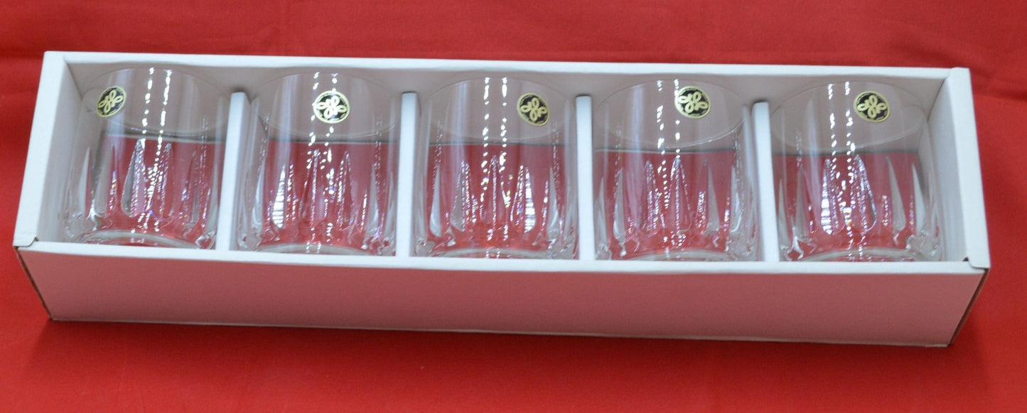 DRINKING GLASSES HOYA BOXED SET OF 5 CRYSTAL GLASS TUMBLERS - TMD167207