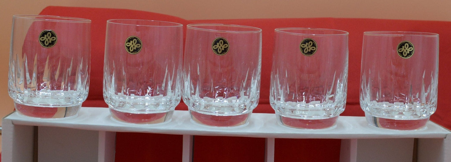 DRINKING GLASSES HOYA BOXED SET OF 5 CRYSTAL GLASS TUMBLERS - TMD167207