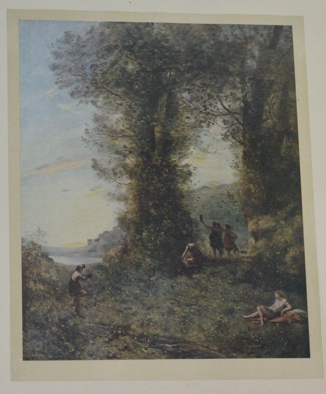 FRAMED COROT PRINT DEPICTS LADIES GATHERED IN THE WOODS - TMD167207