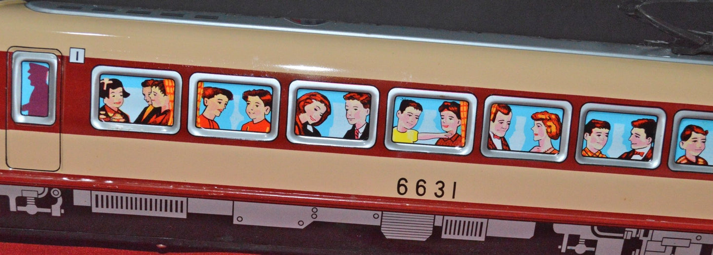 ICHIKO FRICTION POWERED TINPLATE PASSENGER TRAIN 6631 BOXED(PREVIOUSLY OWNED)GOOD CONDITION - TMD167207