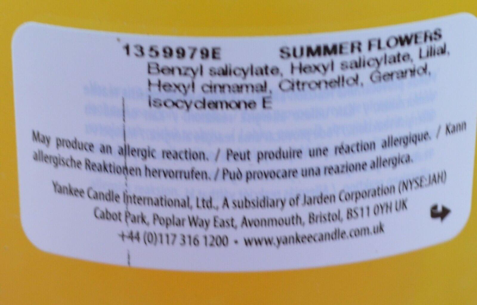 NEW FIVE INCH HIGH MEDIUM SIZE YANKEE CANDLE JAR SUMMER FLOWERS - TMD167207