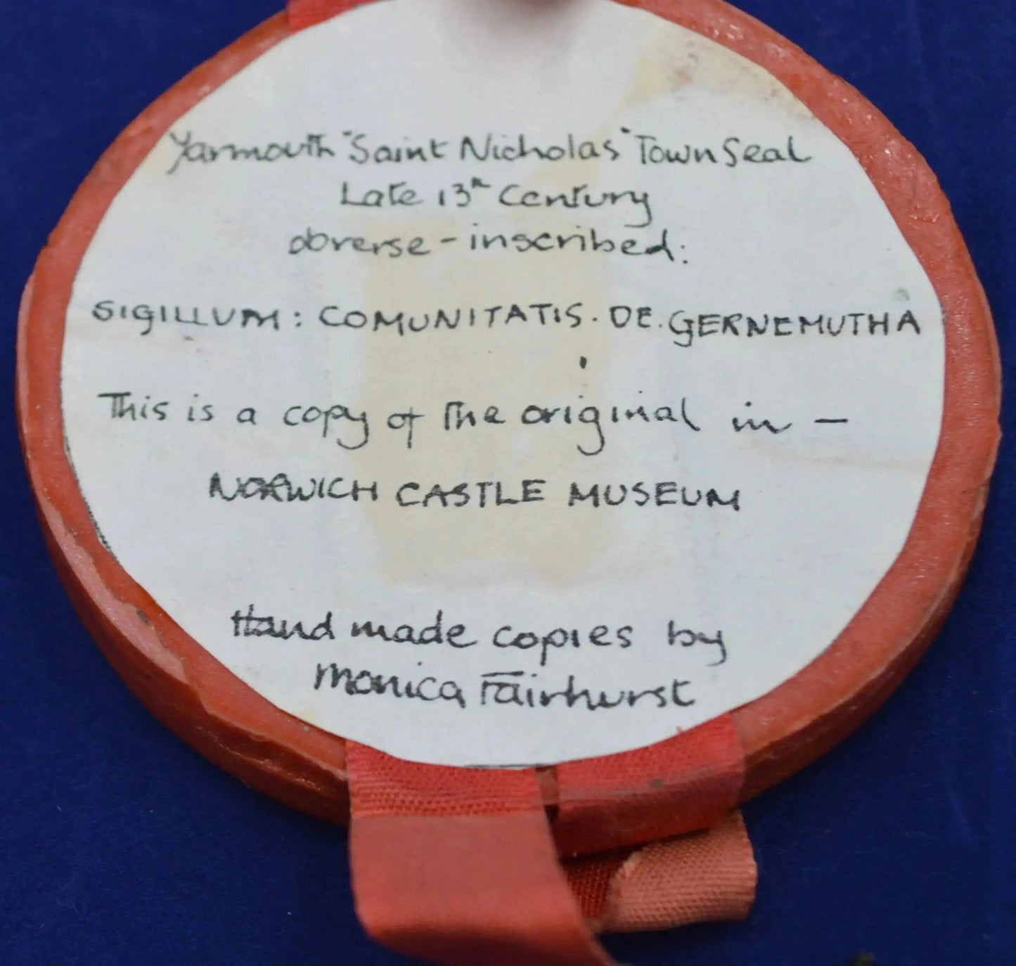SOUVENIR GIFT 2 HANDMADE COPIES OF GREAT YARMOUTH SEALS - BAILIFF & TOWN SEALS - TMD167207