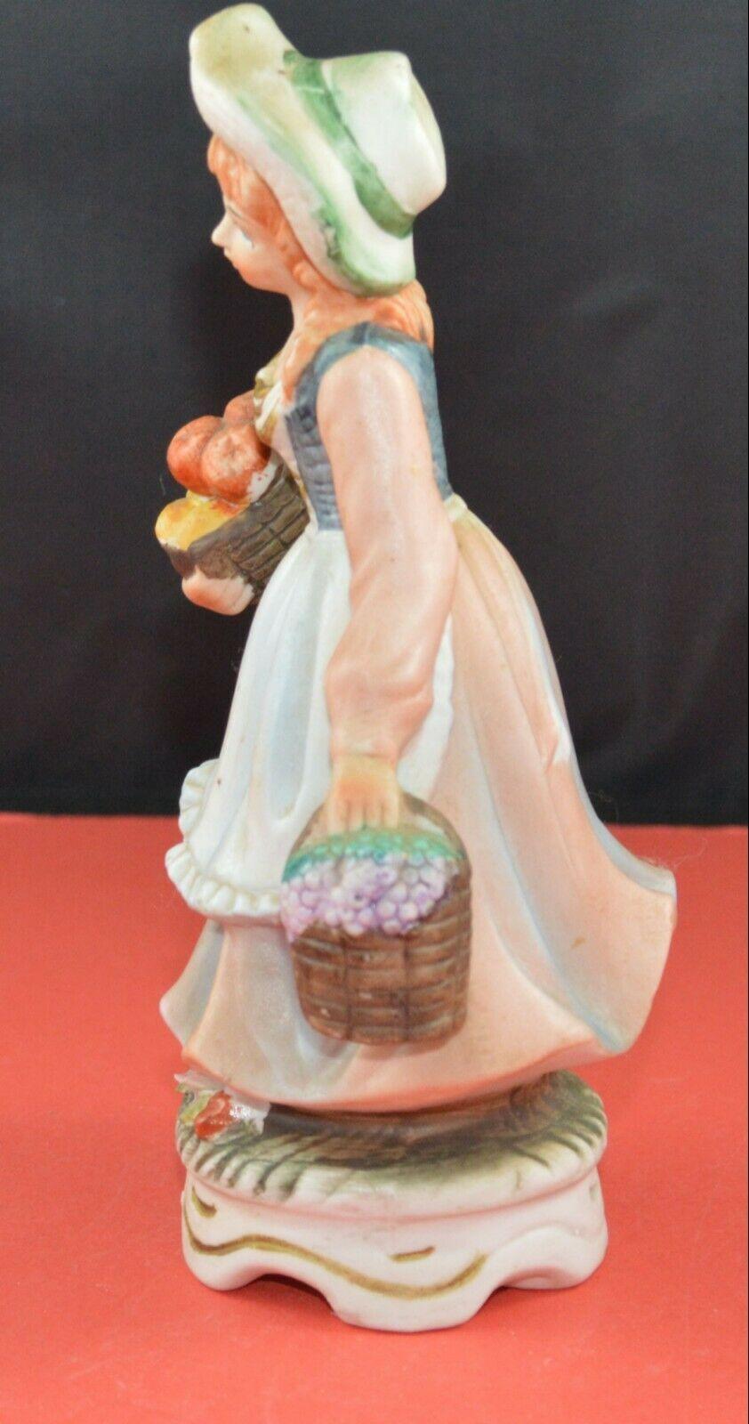 TWO DECORATIVE FIGURINES MALE & FEMALE FRUIT SELLERS - TMD167207