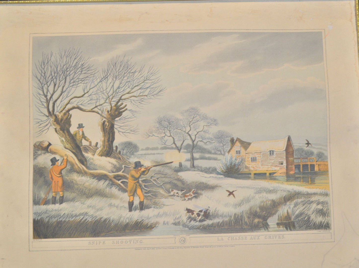 TWO SAMUEL HOWETT/EDWARD ORME PRINTS No 15 GROUSE SHOOTING/No 16 SNIPE SHOOTING(PREVIOUSLY OWNED) FAIR CONDITION - TMD167207