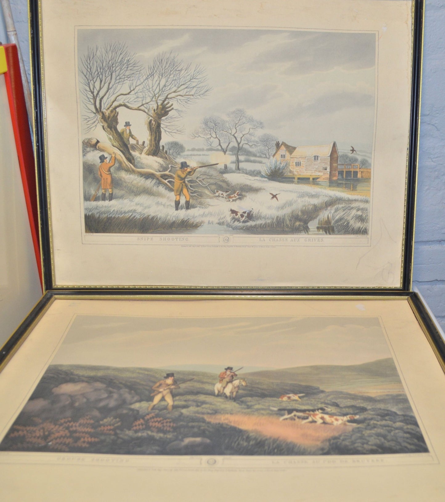 TWO SAMUEL HOWETT/EDWARD ORME PRINTS No 15 GROUSE SHOOTING/No 16 SNIPE SHOOTING(PREVIOUSLY OWNED) FAIR CONDITION - TMD167207