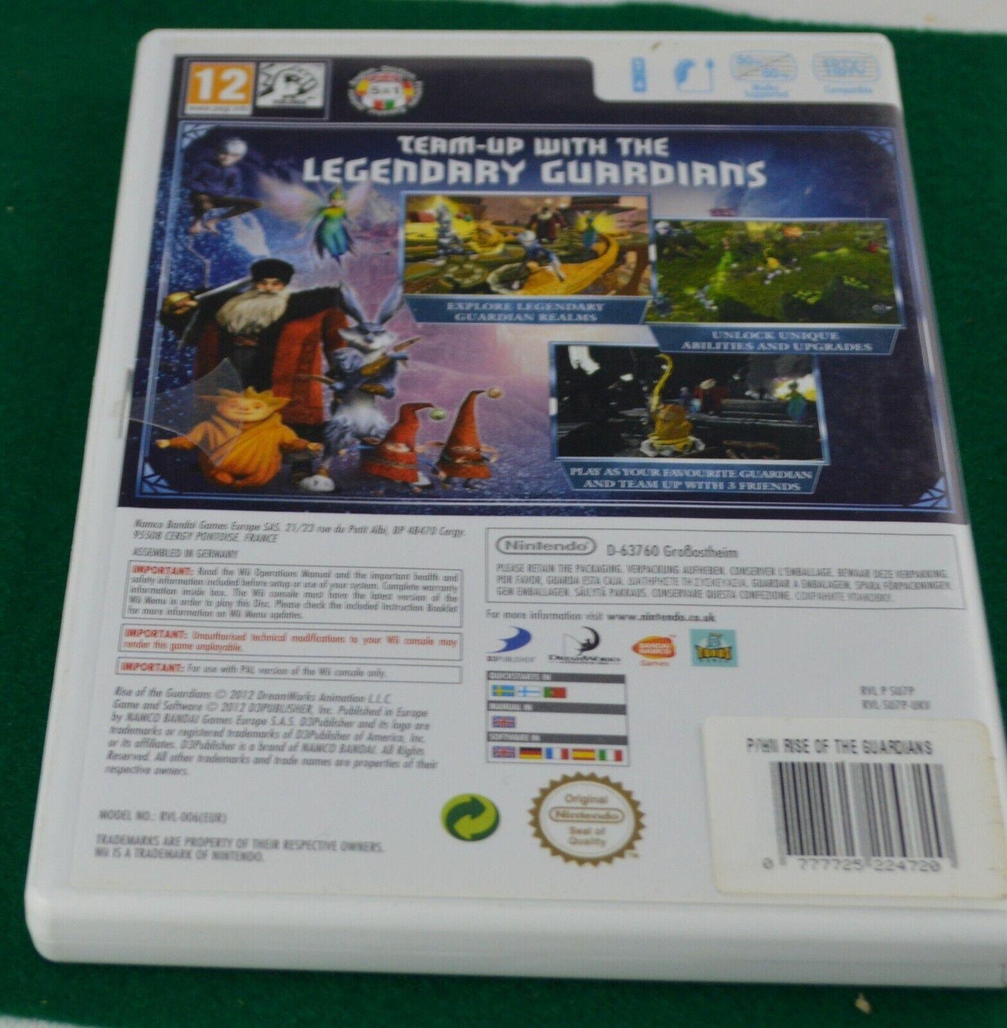 TWO Wii GAMES RISE OF THE GUARDIANS & KABOOKII - TMD167207