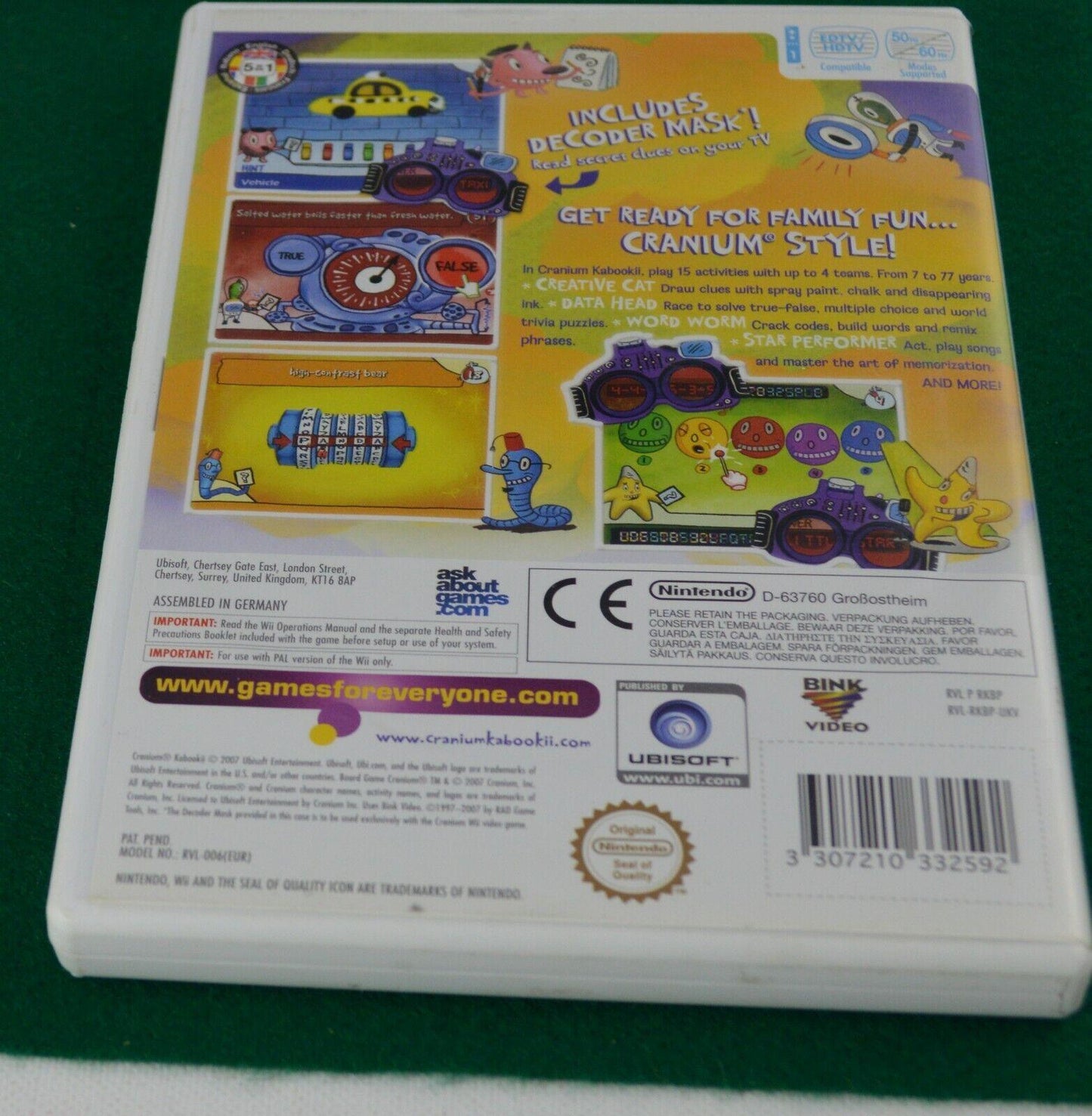 TWO Wii GAMES RISE OF THE GUARDIANS & KABOOKII - TMD167207