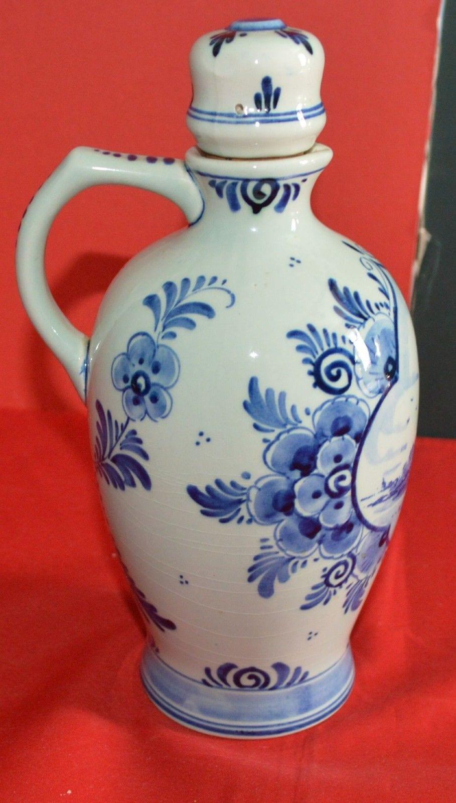 VINTAGE ERVEN LUCAS BOLS DELFT JUG AND STOPPER(PREVIOUSLY OWNED)GOOD CONDITION - TMD167207