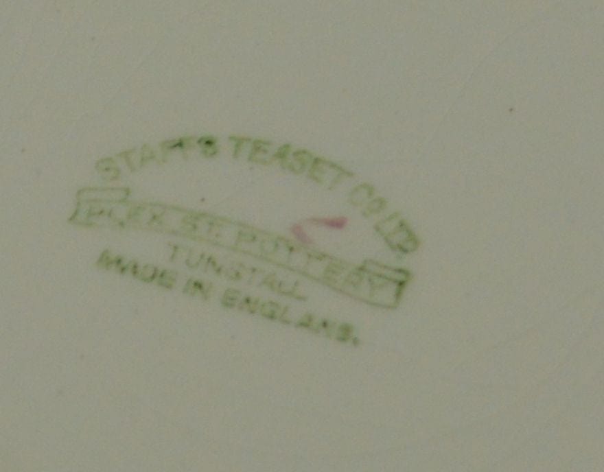 VINTAGE STAFFS TEASET CO LTD TUNSTALL SMALL PLATE AND SMALL FOREIGN VASE(PREVIOUSLY OWNED) - TMD167207