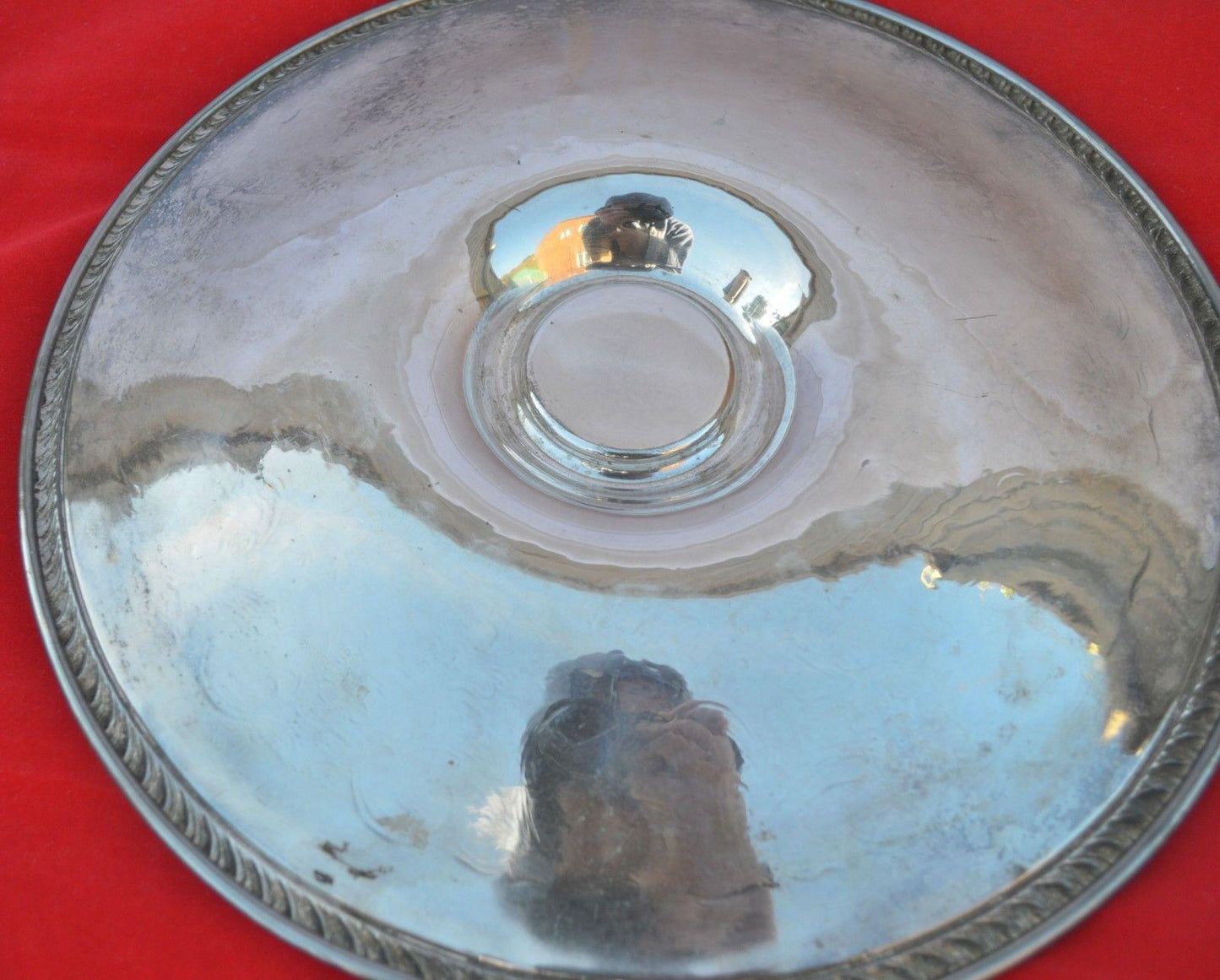 VINTAGE WM ROGERS 866 SILVER-PLATE ETCHED PATTERN SERVING TRAY - TMD167207