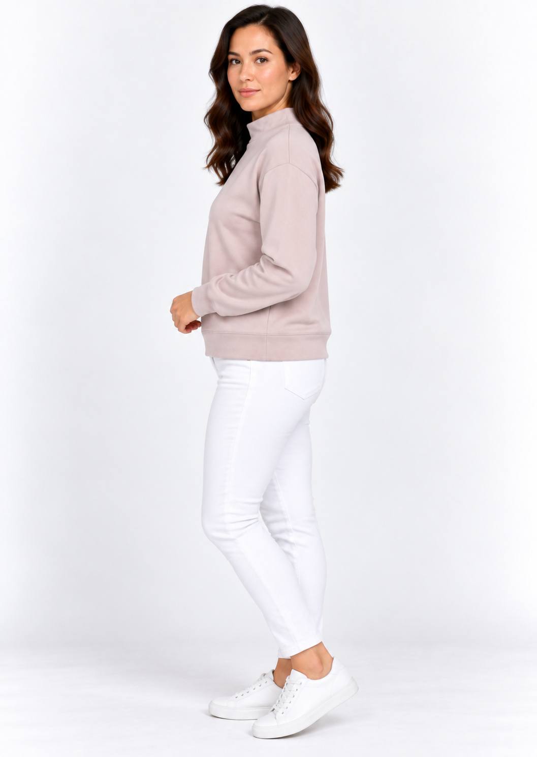 Fangjin Women's 1/4 Zip Sweatshirt – Pink – Size Small