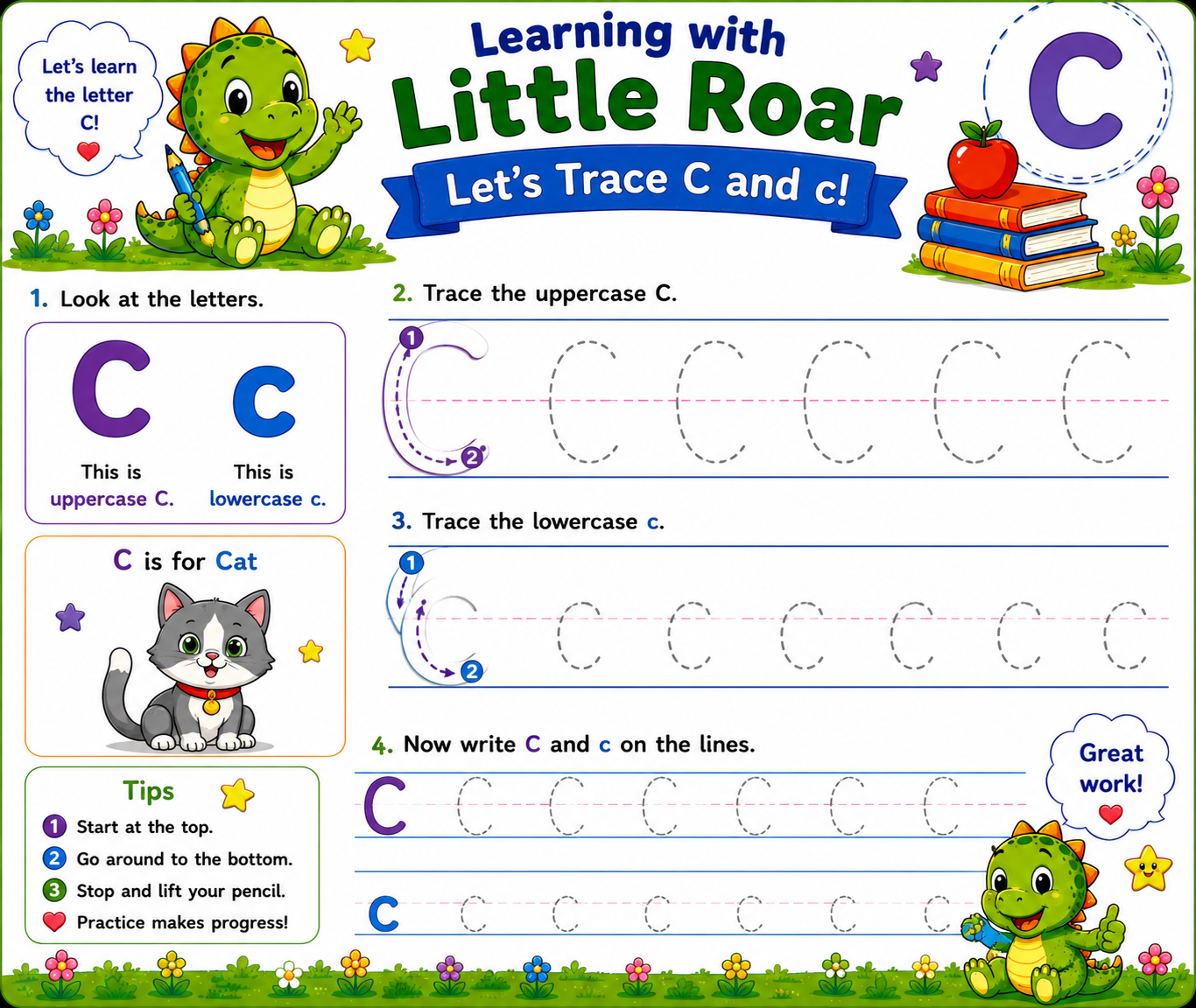 Little_Roar_Trace_A_B_C_Worksheet