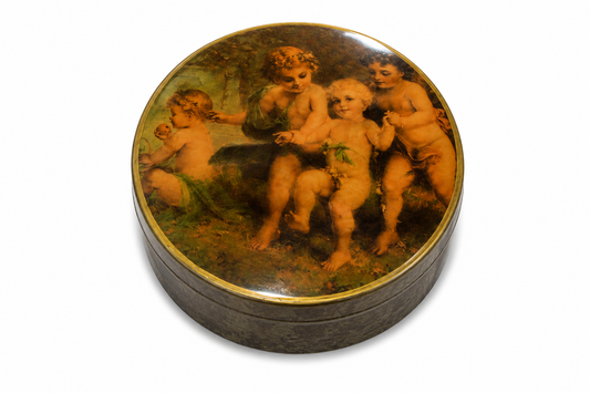 Vintage Cherub Trinket Pot with Lid