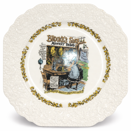 Lord Nelson Pottery Monkey Brand Plate – Brookes Soap Vintage Advertising Plate
