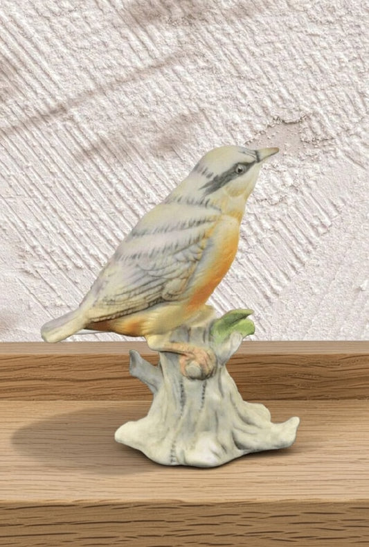 Vintage Nuthatch Bird Figurine – Made in Taiwan Decorative Bird Ornament