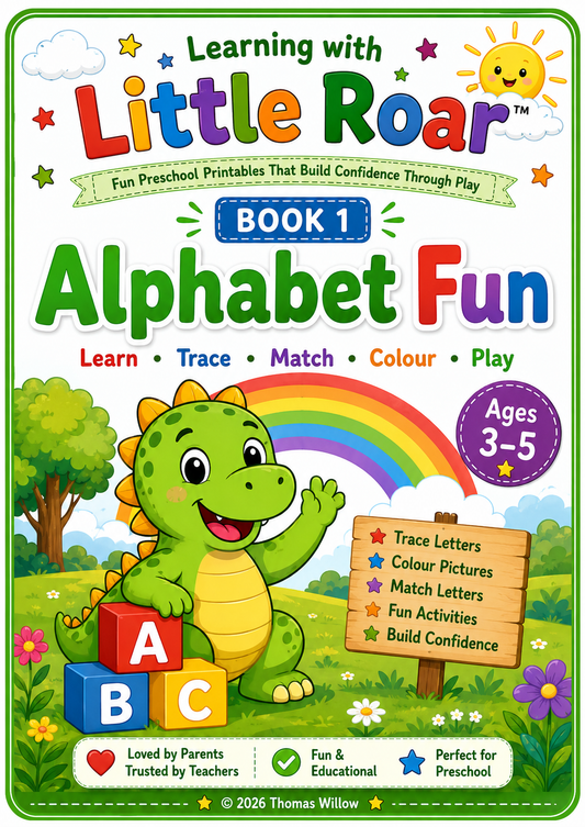 Learning with Little Roar™ Book 1: Alphabet Fun (Digital PDF)