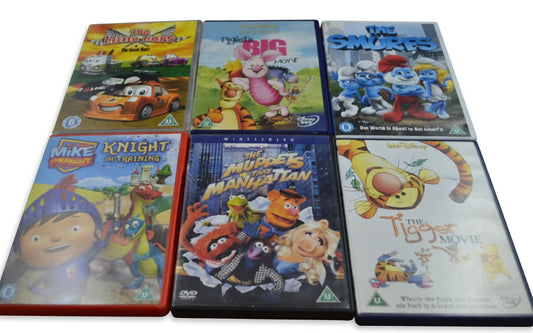 SIX CHILDREN'S DVD'S(PREVIOUSLY OWNED) GOOD CONDITION
