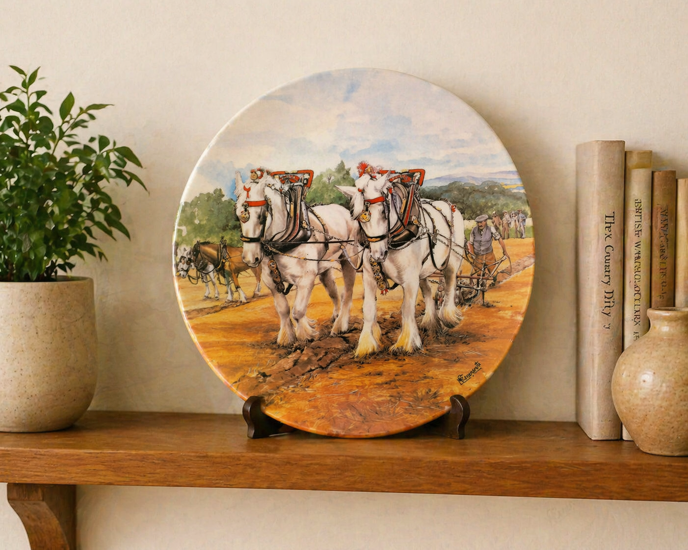 Rare Danbury Mint Collectors Plate – “The Ploughing Match” – Pre-Owned