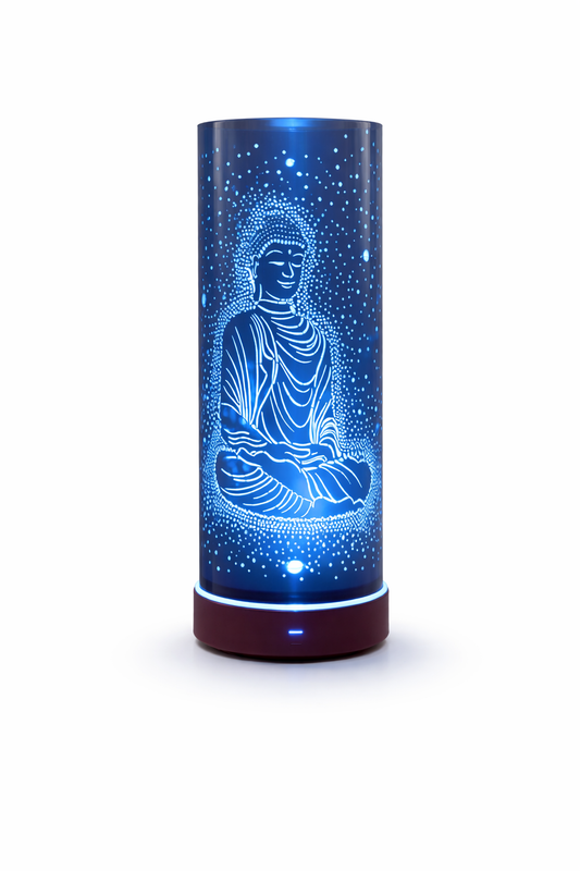 Colour Changing LED Aroma Lamp Buddha Design Wax Melt Oil Burner