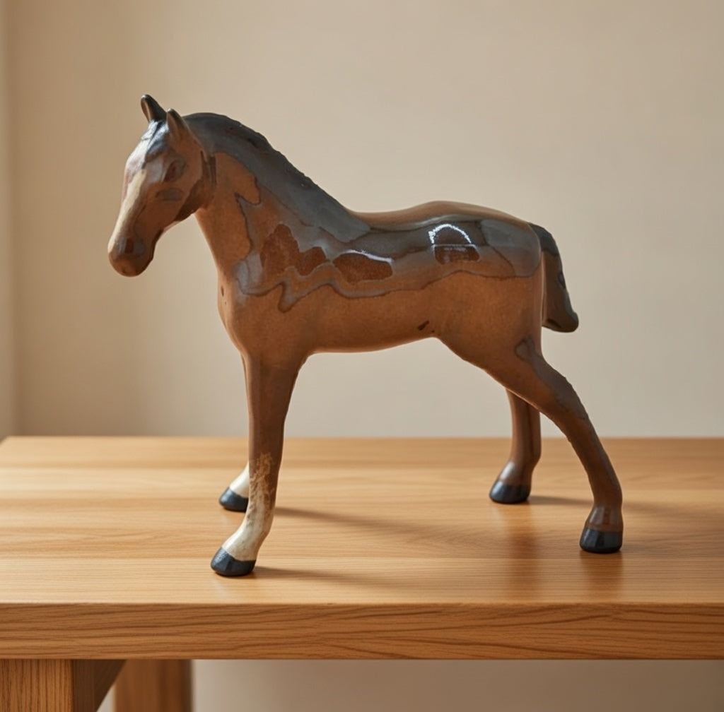 Beswick Horses JBH 30 and 915 - Standing Foal & Sitting Horse |