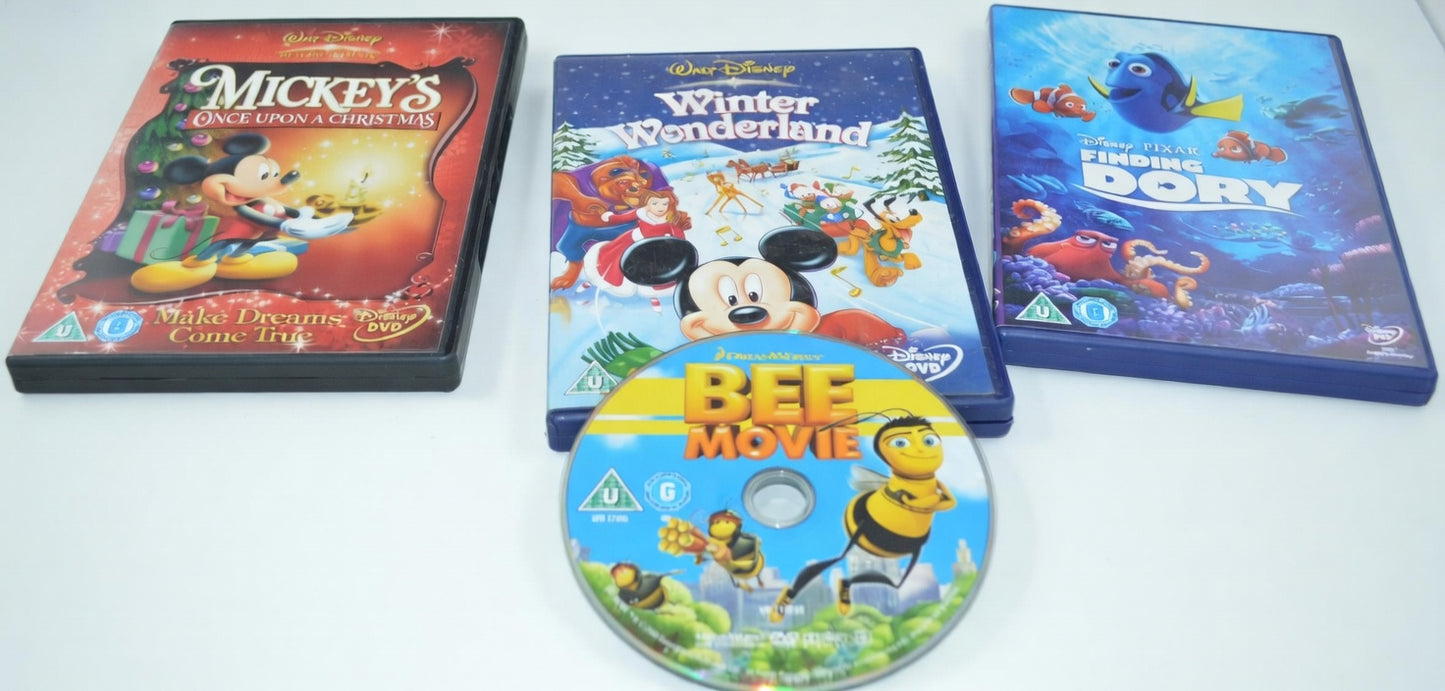 Disney & Animated DVD Bundle – Mickey’s Once Upon a Christmas, Finding Dory, Bee Movie & Winter Wonderland