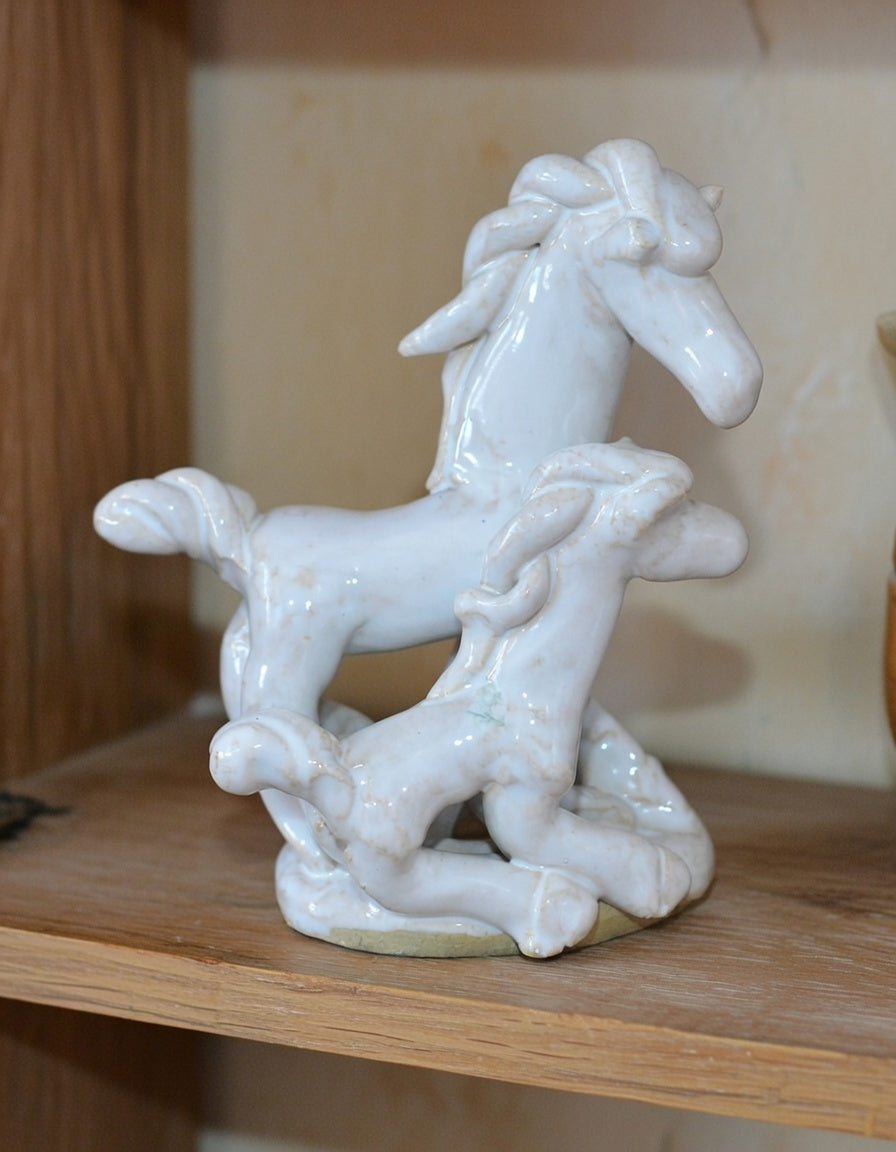 HANDMADE UNUSUAL HORSE FIGURINE