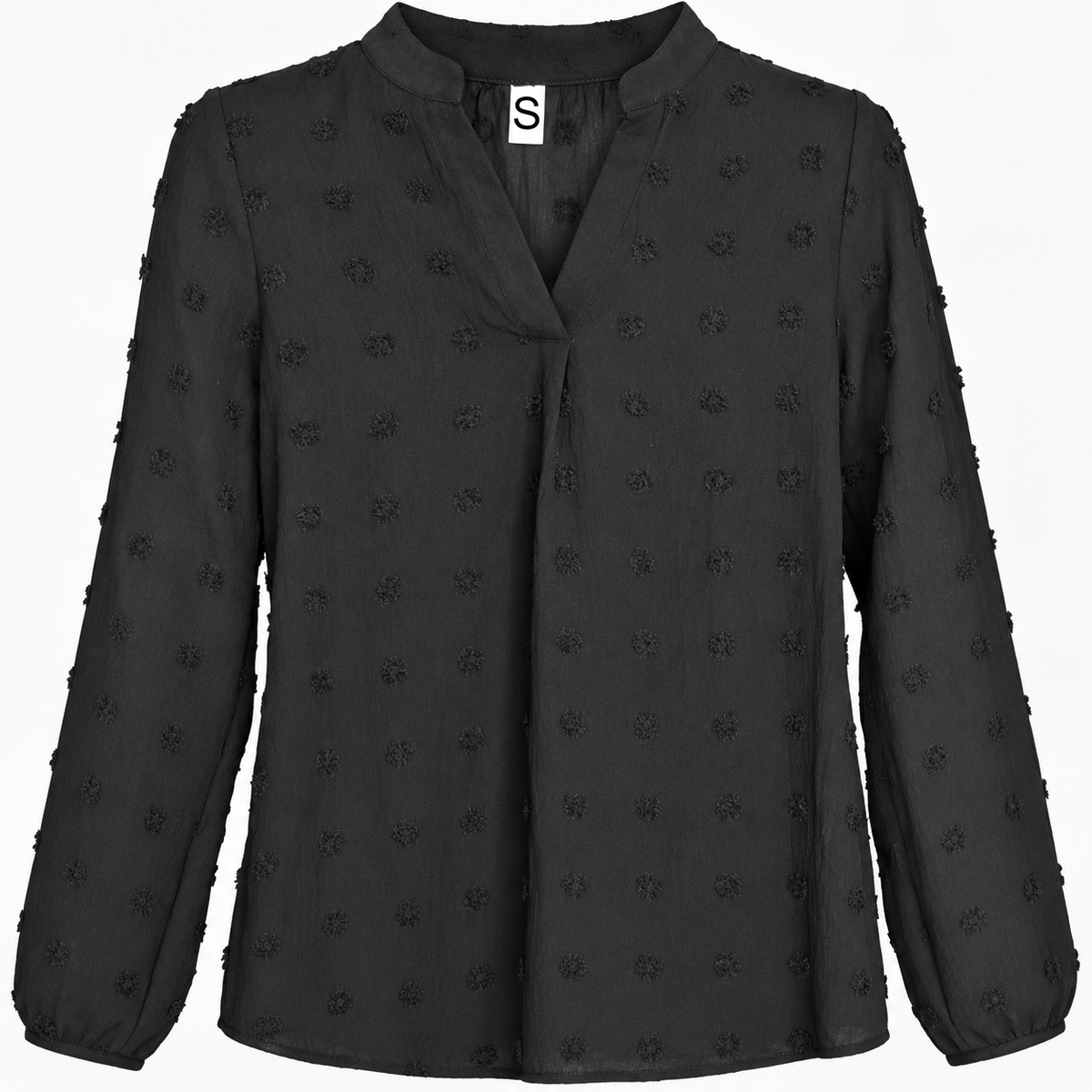 Blooming Jelly Women's Black Textured Long Sleeve Top – Size Small